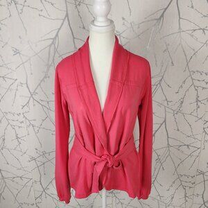 Lululemon Coral Pink Beechlu Tie Front Dance Pulse Wrap Cardigan